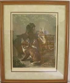 "Young Freebooters"  Fox print in frame