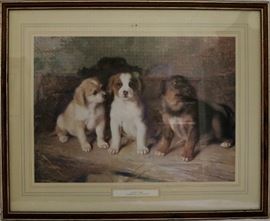 Puppy Love print in frame