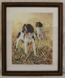 "Ready when you are boss"  bird dogs in frame