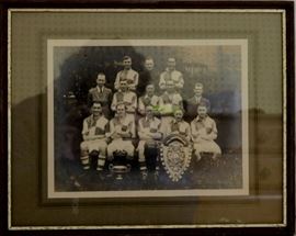 Sports print in frame