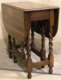 barley twist drop side table