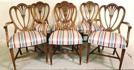 Exceptional set of shield back chairs