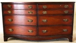 Bow front double dresser