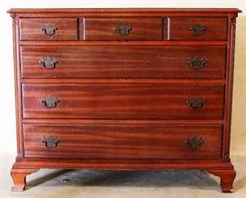 Bracket foot mahogany chest