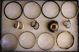 bracelets and earrings