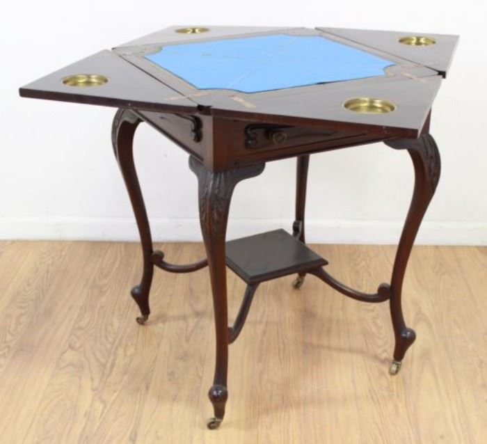 Lot 118: Mahogany Games Table