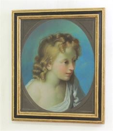 Lot 156: Antique Painting of Young Girl