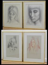 Lot 182: Laurent Moonens & Ram Rischmann, 2 Pairs Portraits