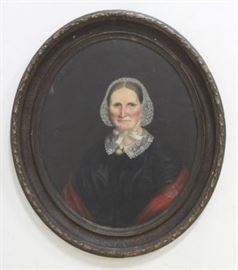 Lot 198: Oval Portrait of Lady