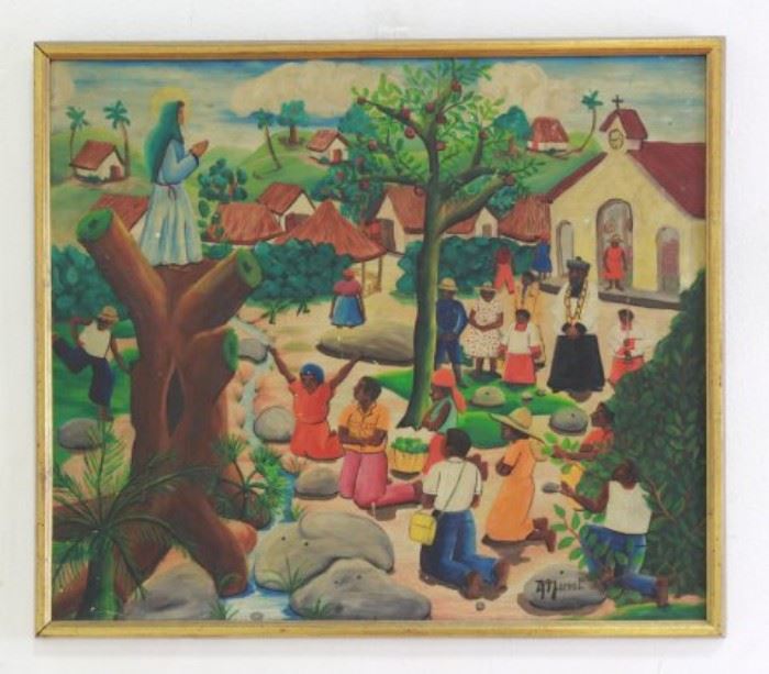 Lot 199: André Normil, Religious Scene