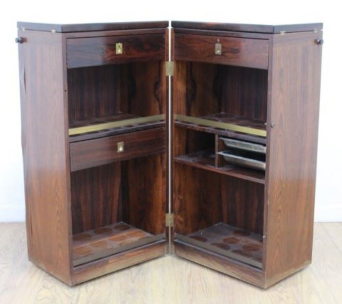 Lot 209: Rolling Bar Cabinet