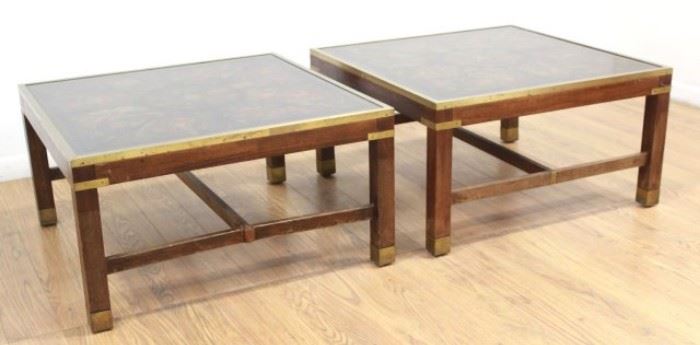 Lot 216: Pair Mid-Century Modern Square Coffee Tables
