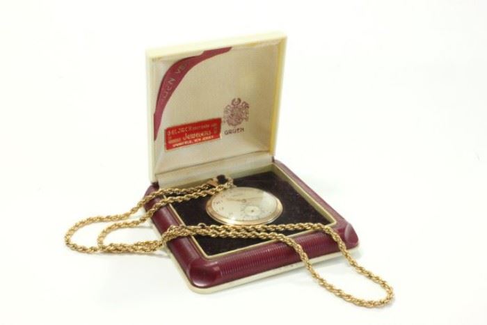 Lot 238: Gruen Veri Thin Gold Filled Pocket Watch