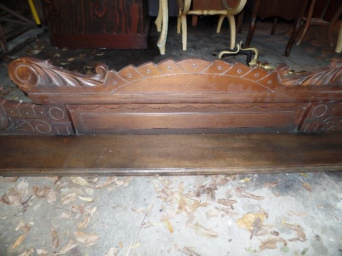 Antique delicately carved shelf