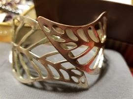 This is a special bracelet cuff....looks like silver but we don't think it is. No markings