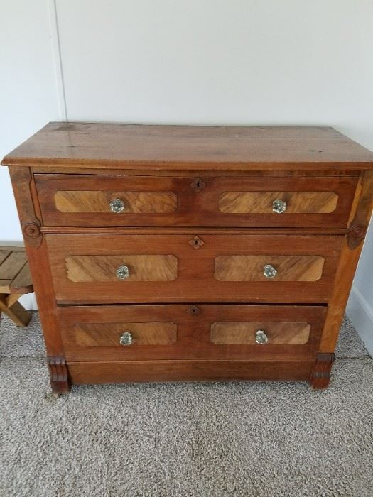 This is a nice piece - Vintage Three Drawer Chest with Detailing