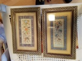 Asian style with wonderful Vintage Inlaid Frames