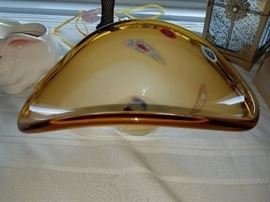 Hand Blown Art Glass Bowl