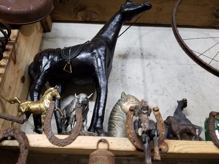 Large leather horses and other horses