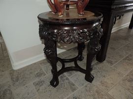 19th century Marble Top Chinese Stand