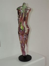 Detail of James Nowak Glass Statue