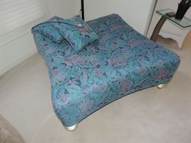 LARGE Blue Ottoman by Larry Laslo for Directional