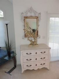 Painted Mirror  by La Barge - Painted Chest by Karges (not factory finish)