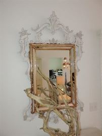 Detail of Painted Mirror by La Barge (not factory finish)