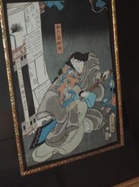 Japanese Antique Woodblock Print 