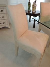 The DR Chairs are being sold as a SET OF SIX (and are NOT included with the DR table) - these are newer and suede 