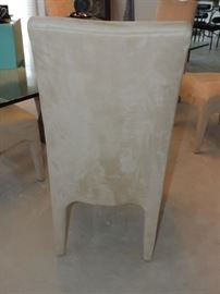 Detail of suede DR chairs