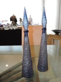 Pair of MCM Glass Bottles