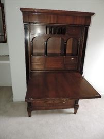 drop front desk shown open