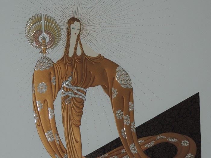 ERTE "WISDOM" LARGE EMBOSSED Pencil Signed and Numbered - ORIGINAL OWNER !