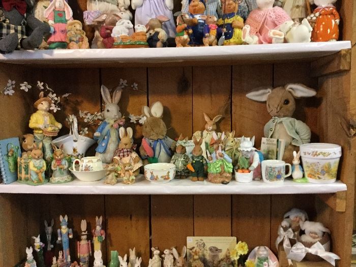 Lots of bunnies and Peter Rabbit of course.