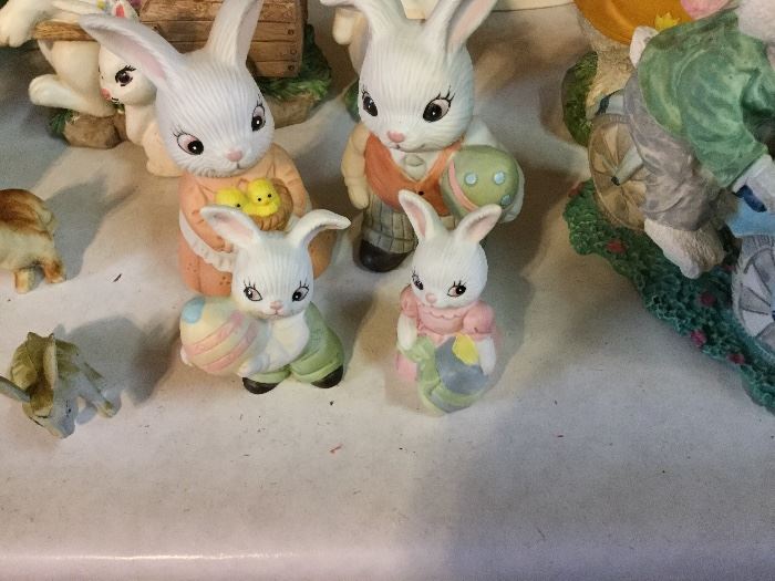 Pretty little bunny family by Homco.