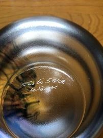 Kosta Art Glass Bowl signed Warff 
