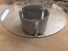 Unique Wood & Glass Coffee Table