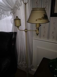 Vintage enamel floor lamp