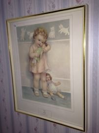 Vintage (child with dolls) art