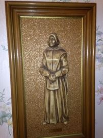 Lady Pilgrim embossed plaque
