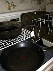 Iron skillet and other pots and pans