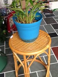 Small bamboo side table