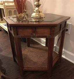 Vintage campaign style side table