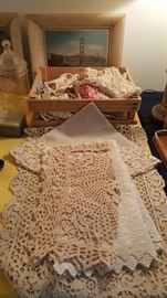 Assorted doilies and runners