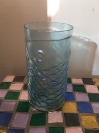 John Cook fish drinking glass. 