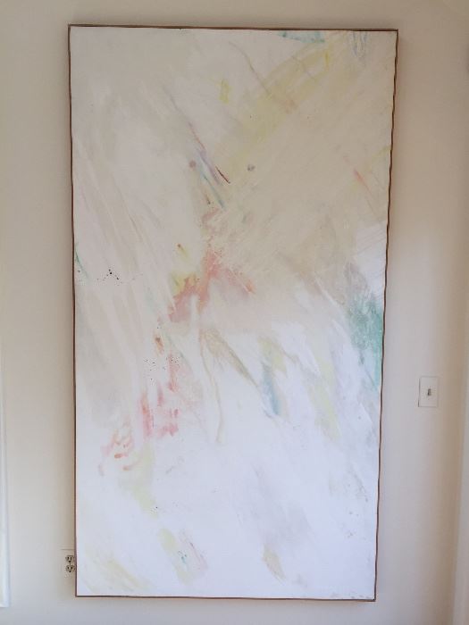 1. Abstact Painting, "Effluvial" by Peter Bocour 1979 (82" x 45")