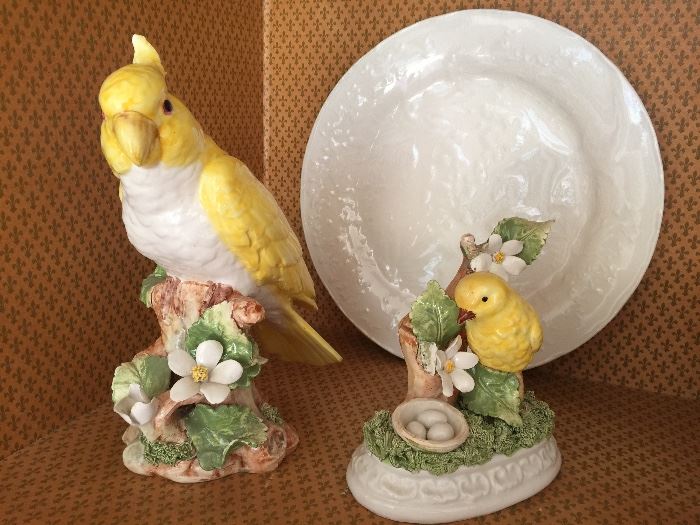 10. Italian Handpainted Porcelain Bird Figurines