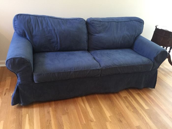 27. Ikea 2 Cushion Queen Size Sleeper Sofa w/ Slipcover (80" x 36" x 30")