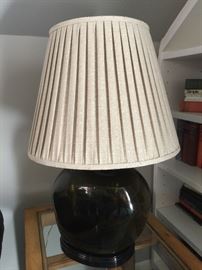 92. 28" Black Ceramic Lamp